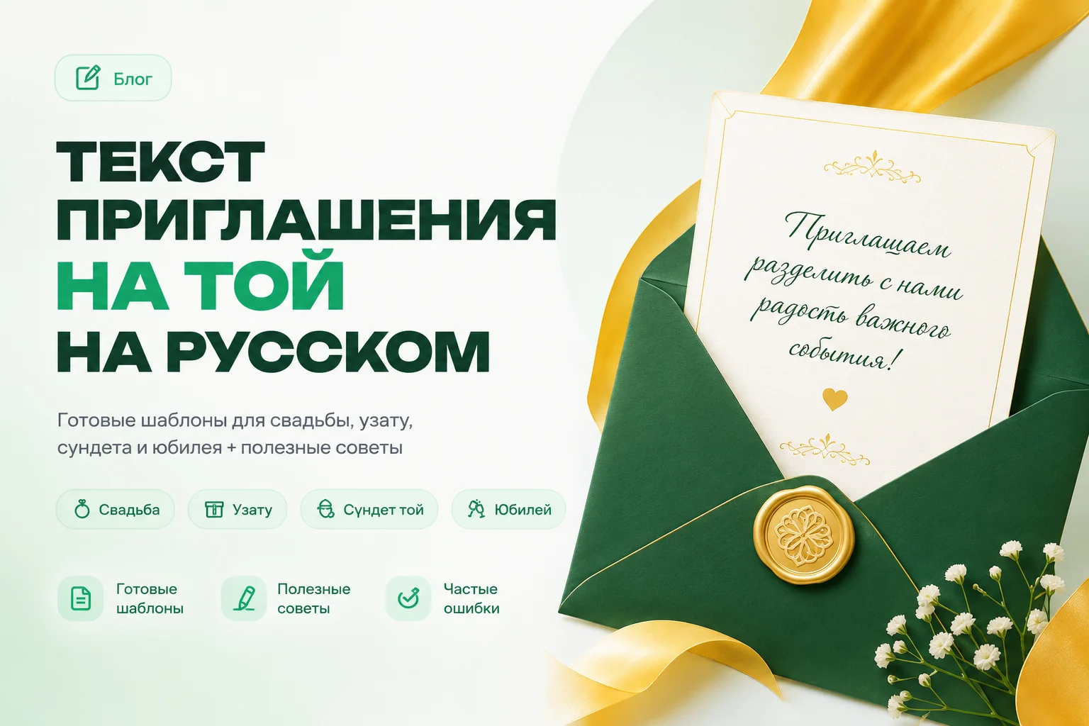 Текст приглашения на той на русском: готовые шаблоны и советы