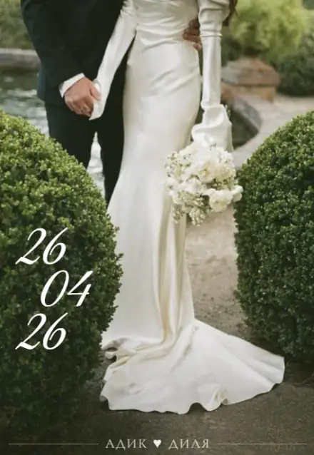Үйлену тойы шақыру шаблоны — Wedding Editorial Ivory